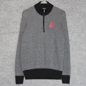 Brooks Brothers Mens Extra Fine Merino Wool 1/4 Zip Pullover Sweater